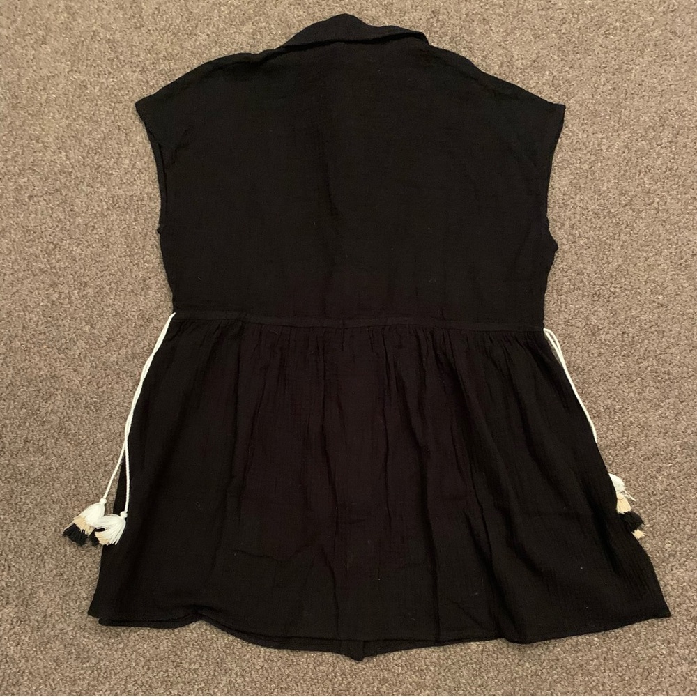 Gibsonlook Black Tassel-Accent Lakeside Cover-Up (S) - NWT - Picture 7 of 7
